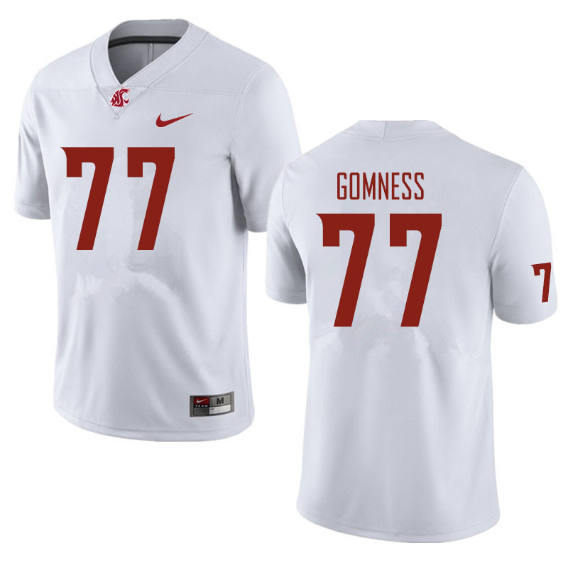 Men #77 Konner Gomness Washington State Cougars Football Jerseys Sale-White - Click Image to Close